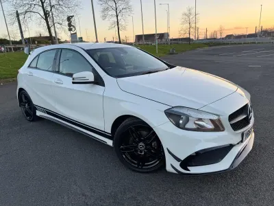 Used Mercedes A180 AMG line 109 HP (80 kW) 2017 White Hatchback