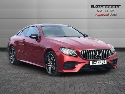 Used Mercedes E220 AMG Line Premium 194 HP (142 kW) 2018 Red Coupe