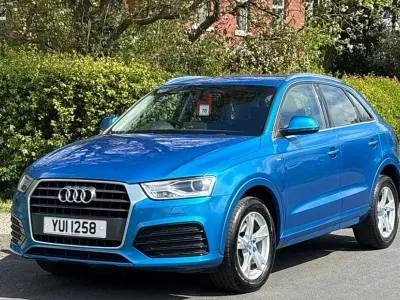 Begagnad Audi Q3 S-Line 184 HK (135 kW) 2018 Blå SUV