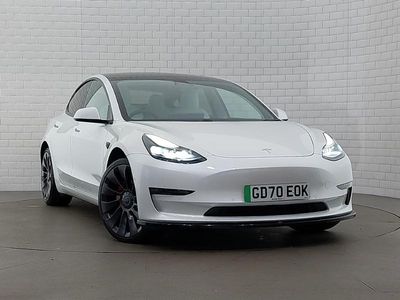 White Used 2020 Tesla Model 3 Performance Sedan | £17,998 (Fair price)
