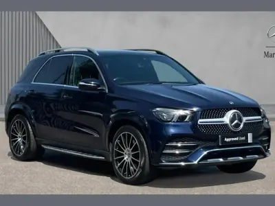 Used Mercedes GLE400 AMG line 330 HP (242 kW) 2022 Cavansite blue metallic SUV