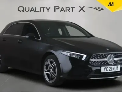 Used Mercedes A250 AMG line 218 HP (160 kW) 2021 Black Hatchback