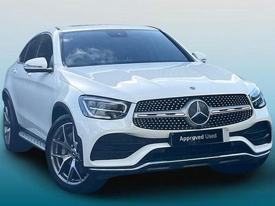 White Used 2021 Mercedes GLC220 AMG line Coupe | £31,995 (Expensive)