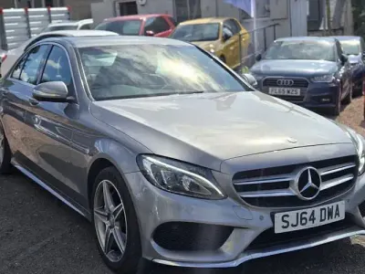 Used Mercedes C220 AMG line 170 HP (125 kW) 2014 Silver Sedan