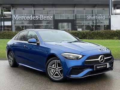 Used Mercedes C300e AMG line 308 HP (226 kW) 2022 Blue Sedan