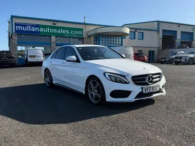 Used Mercedes C220 AMG line 170 HP (125 kW) 2015 White Sedan