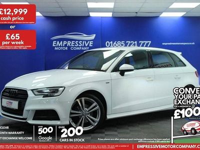 Used Audi A3 Sportback S-Line 150 HP (110 kW) 2019 White Hatchback