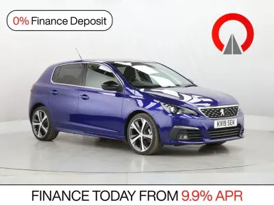 Used Peugeot 308 GT-line 130 HP (95 kW) 2019 Blue Hatchback