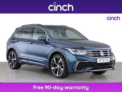 Blue Used 2021 VW Tiguan R-line SUV | £23,099 (Fair price)