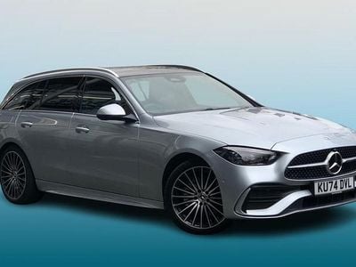 Used Mercedes C300 AMG line 2024 Metallic paint hightech silver Estate