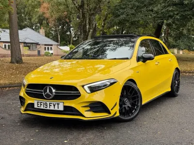 Used Mercedes A35 AMG Premium Plus 2019 Yellow Hatchback