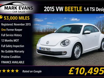 Used VW Beetle Design 150 HP (110 kW) 2015 White Hatchback