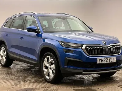 Used Skoda Kodiaq SE L 110 HP (80 kW) 2022 Race blue metallic SUV