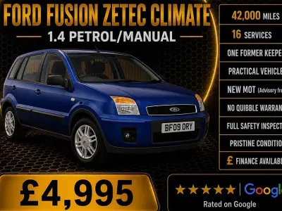 Used Ford Fusion Zetec 2009 Blue Hatchback