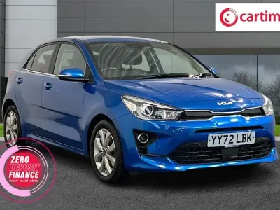 Used Kia Rio 118 HP (86 kW) 2022 Blue Hatchback