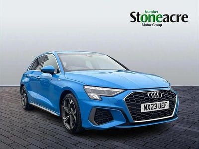 Used Audi A3 S-Line 108 HP (79 kW) 2023 Blue Sedan