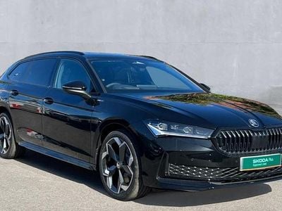 Midnight black metallic Used 2025 Skoda Superb SportLine Estate | £41,790