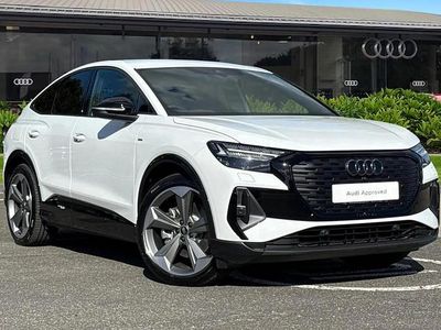 White Used 2025 Audi Q4 Sportback e-tron Black Edition SUV | £36,450 (Fair price)