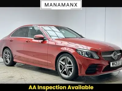 Second-hand Mercedes C300 AMG Line Premium 245 CP (180 kW) 2021 Roșu Berlinǎ