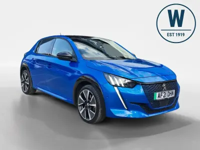 Used Peugeot e-208 Premium 100 kW (136 HP) 2021 Blue Hatchback