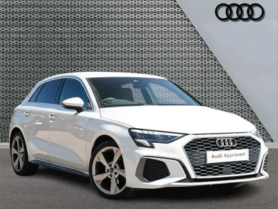 Used Audi A3 S-Line 108 HP (79 kW) 2022 White Sedan