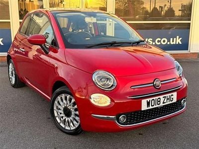 Red Used 2018 Fiat 500 Lounge Hatchback | £7,245 (Fair price)