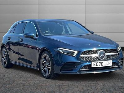 Begagnad Mercedes A250 AMG Line Premium Plus 224 HK (164 kW) 2020 Blå Halvkombi