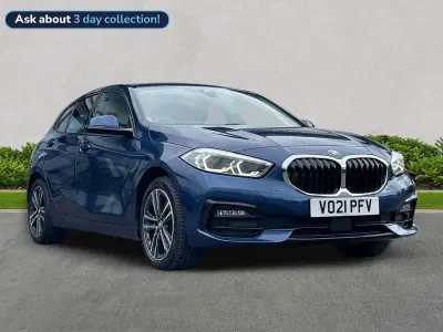 Used BMW 118 Sport Line 136 HP (100 kW) 2021 Blue Hatchback