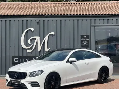 Used Mercedes E220 AMG line 194 HP (142 kW) 2018 White Coupe