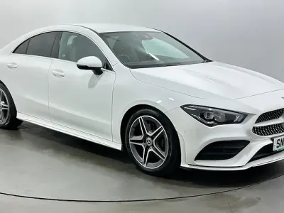 Used Mercedes CLA200 AMG line 163 HP (119 kW) 2019 White Coupe