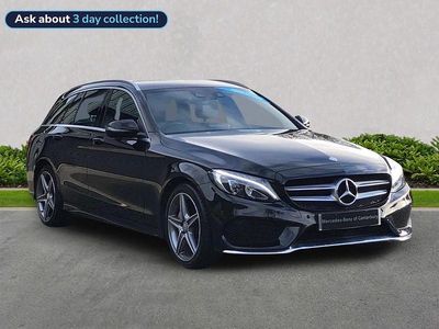 Black Used 2017 Mercedes C220 AMG line Estate | £14,950 (Fair price)
