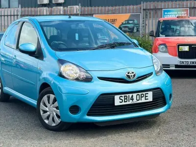 Used Toyota Aygo 68 HP (50 kW) 2014 Blue Hatchback