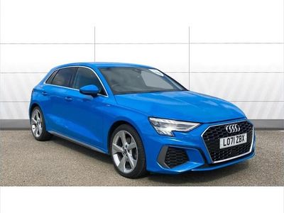 Used Audi A3 S-Line 110 HP (80 kW) 2022 Blue Sedan