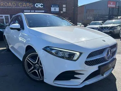 Used Mercedes A180 AMG line 116 HP (85 kW) 2019 White Hatchback