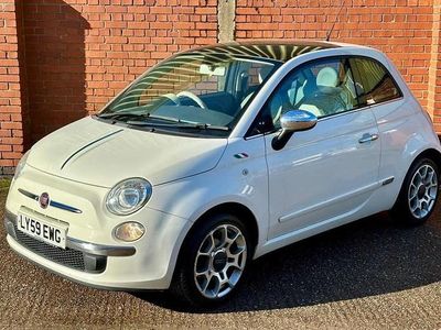 Used Fiat 500 Lounge 69 HP (50 kW) 2009 White Cabriolet