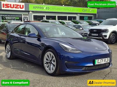 Used Tesla Model 3 Long Range AWD 77 kW (106 HP) 2021 Blue Sedan