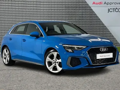 Used Audi A3 S-Line 147 HP (108 kW) 2022 Blue Sedan
