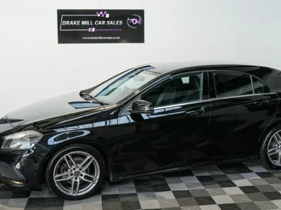 Used Mercedes A180 AMG line 109 HP (80 kW) 2017 Black Hatchback