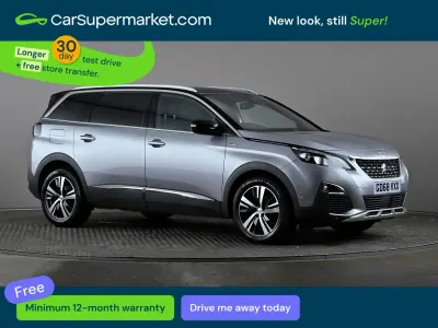 Usado Peugeot 5008 GT-line 130 HP (95 kW) 2019 Cinzento SUV