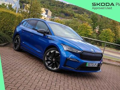 Race blue metallic Used 2022 Skoda Enyaq iV SportLine SUV | £25,835 (Fair price)