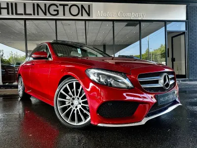 Used Mercedes C220 AMG Line Premium Plus 2016 Red Sedan