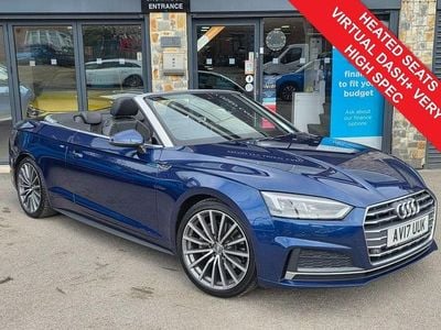 Used Audi A5 Cabriolet S-Line 190 HP (139 kW) 2017 Blue Cabriolet