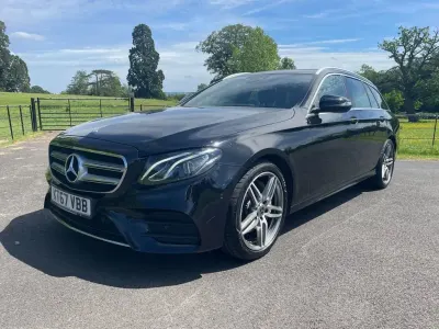 Used Mercedes E220 AMG line 194 HP (142 kW) 2018 Black Estate