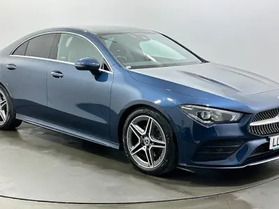 Used Mercedes CLA180 AMG line 136 HP (100 kW) 2022 Blue Coupe