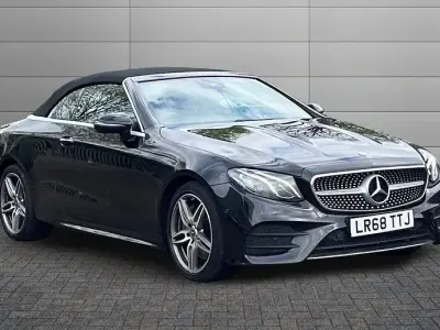 Used Mercedes E400 AMG line 333 HP (244 kW) 2018 Black Cabriolet