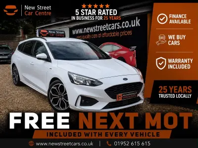 Used Ford Focus ST-Line X 125 HP (91 kW) 2018 White Estate