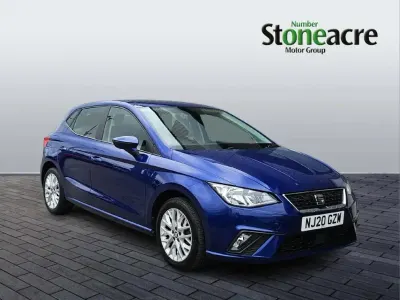 Used Seat Ibiza SE Technology 94 HP (69 kW) 2020 Blue Hatchback