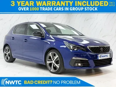 Used Peugeot 308 GT-line 130 HP (95 kW) 2018 Blue Hatchback