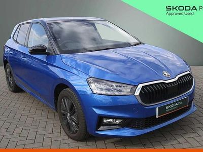 Used Skoda Fabia Design Edition 79 HP (58 kW) 2025 Race blue metallic black magic pearl effect Hatchback