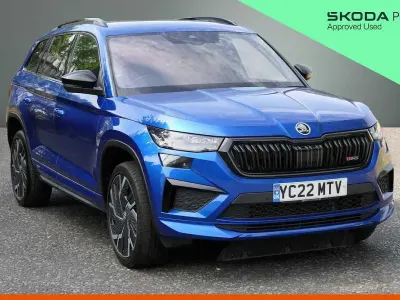 Used Skoda Kodiaq vRS 180 HP (132 kW) 2022 Race blue metallic SUV